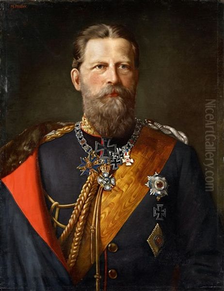 Brustbild Kronprinz Friedrich Wilhelm, Nachmaliger Kaiser Frierich Iii Oil Painting by Minna Pfueller