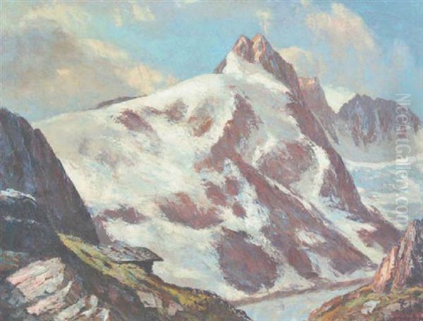 Grosglockner Oil Painting by Alois Pfund