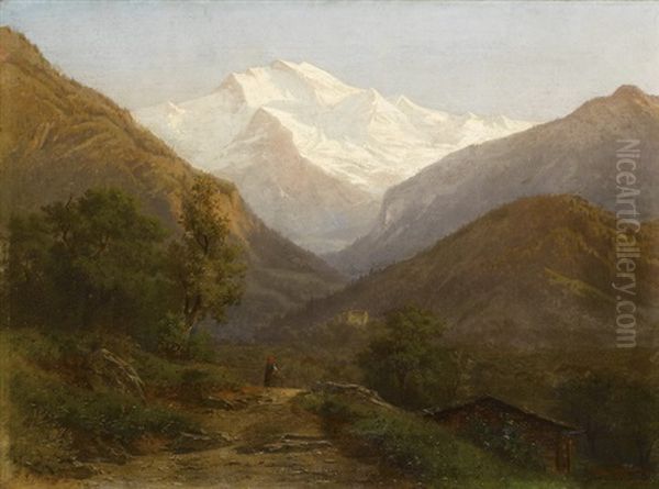 Das Jungfraumassiv Oil Painting by Niklaus von Pfyffer