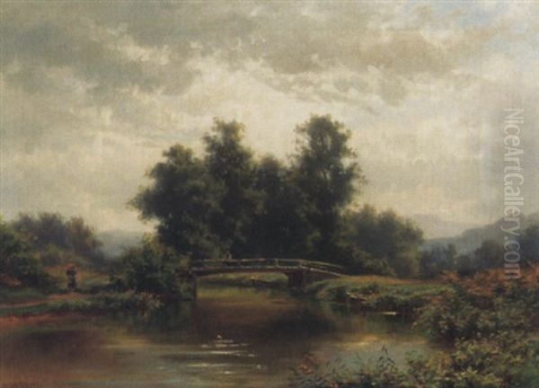 Rochelsee Oil Painting by Niklaus von Pfyffer