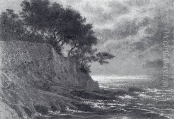 Kustenlandschaft Bei Nervi Oil Painting by Niklaus von Pfyffer