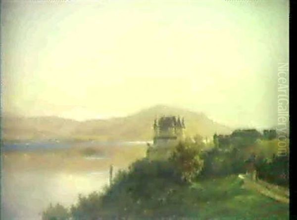 Genfersee Mit Schloss Nyon Oil Painting by Niklaus von Pfyffer