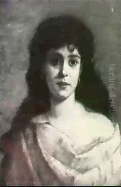 Portrait Of A Lady Oil Painting by Helen N. Phelps