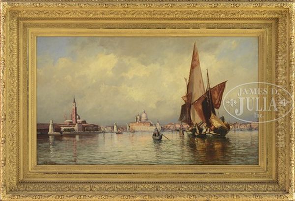 Grand Canal With Doges Palace And St Marks Oil Painting by William Preston Phelps