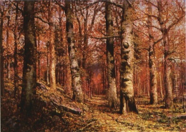 Wooded Path I Oil Painting by William Preston Phelps