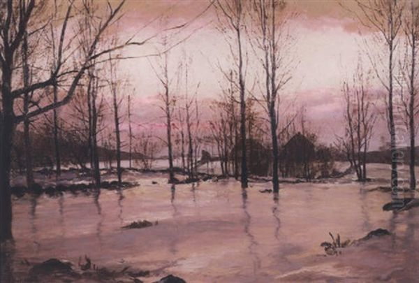 The Ice Crust Oil Painting by William Preston Phelps