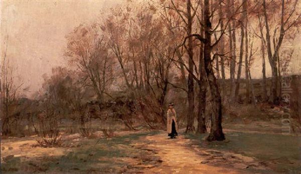 On The Path Oil Painting by William Preston Phelps