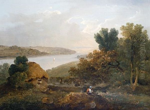 Helford River From Manaccan Oil Painting by James George Philip