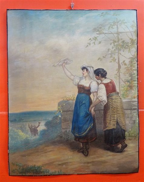 Scene Italienne Oil Painting by Leon Philippet