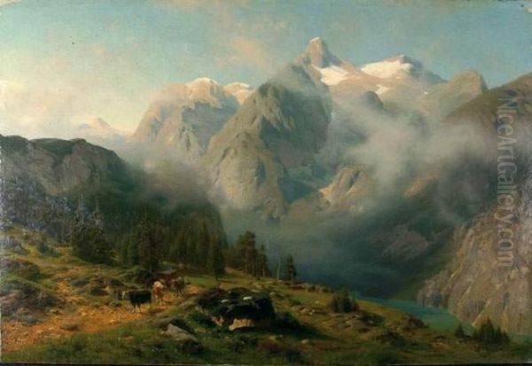 Der Watzmann. Oil Painting by Wilhelm Bode