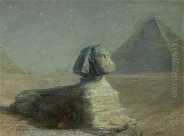 The Great Sphinx Of Giza Oil Painting by Paul Dominique Philippoteaux