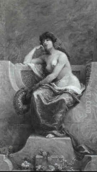 Odalisque Oil Painting by Paul Dominique Philippoteaux