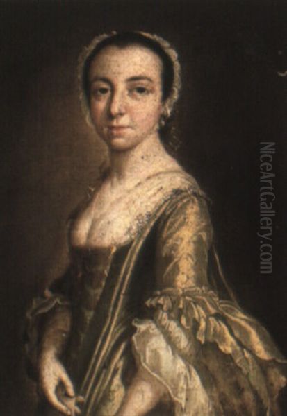 Portrait Of Miss Seton Oil Painting by Charles Philips