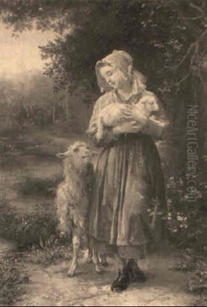 The Shepherdess Oil Painting by Frank Albert Philips