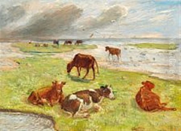 A Windy Summer Day At Saltholm Oil Painting by Theodor Philipsen