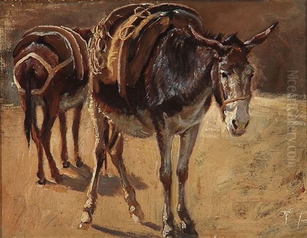 Studie Af Aesler Oil Painting by Theodor Philipsen