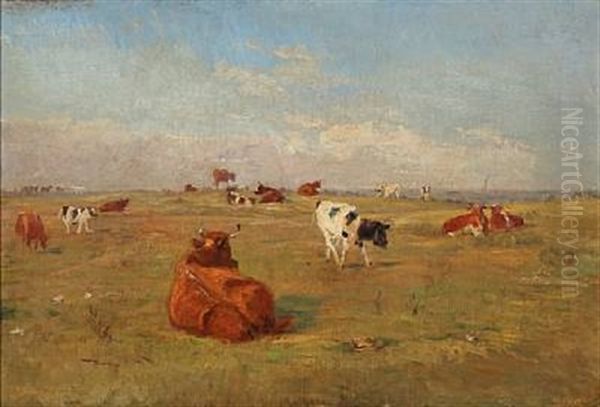 Cows On Saltholmen Oil Painting by Theodor Philipsen