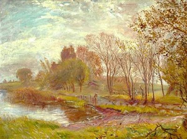 Autumn Landscape Oil Painting by Theodor Philipsen