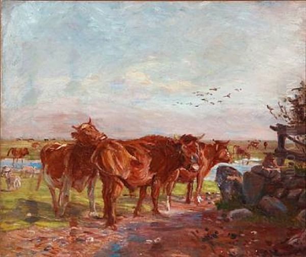 Bag Vanderens Vaenge. Saltholm. Oil Painting by Theodor Philipsen