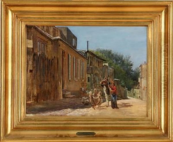 Two French Musicians Oil Painting by Theodor Philipsen