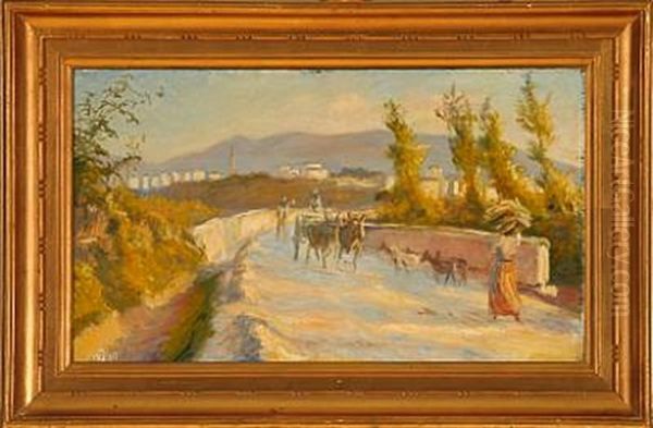 Broen Ved Solmona Oil Painting by Theodor Philipsen