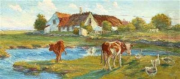 Brakkerne Pa Saltholm Oil Painting by Theodor Philipsen