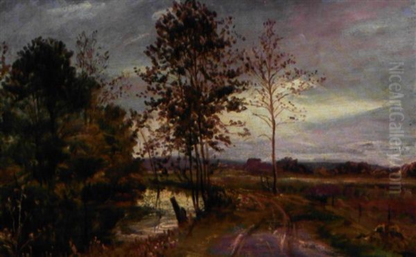 Mollea Ved Baekkelund. I Naerheden Af Hald Oil Painting by Theodor Philipsen