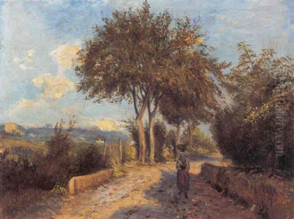 Via Del Olmo Oil Painting by Theodor Philipsen