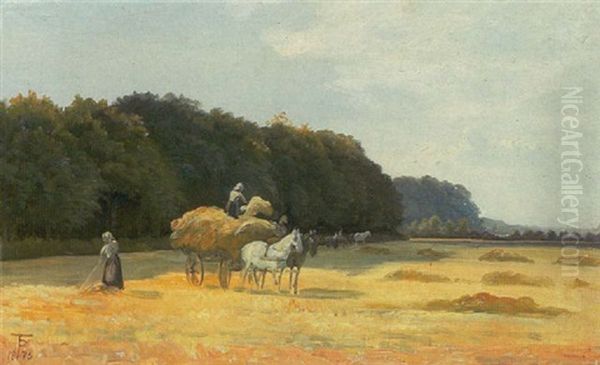 Hoet Kores Hjem Oil Painting by Theodor Philipsen