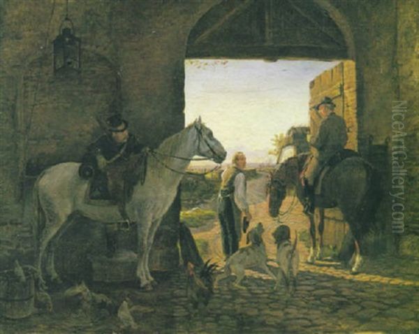 Partenza Per La Caccia Oil Painting by Theodor Philipsen