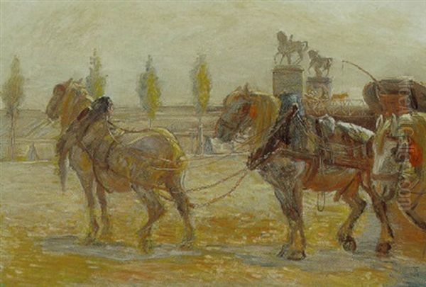 Hesteforspand Oil Painting by Theodor Philipsen