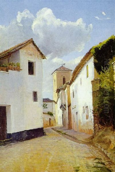 Gadeparti Fra Granada Oil Painting by Theodor Philipsen