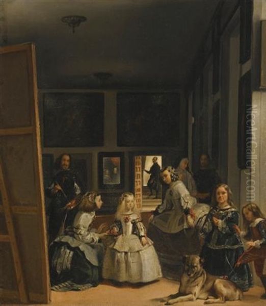 Las Meninas (after Diego Velazquez) Oil Painting by John Phillip