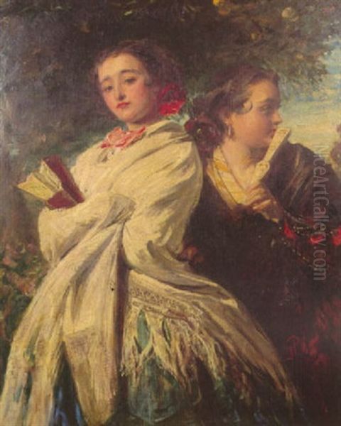 Les Deux Danseuses Espagnoles Oil Painting by John Phillip