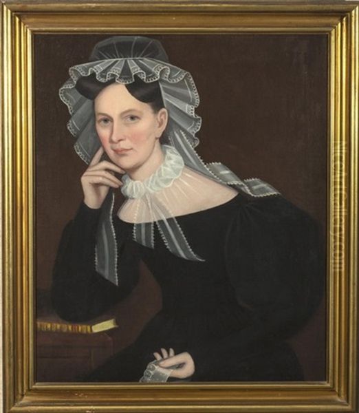 Portrait Of Elizabeth Hardenbergh Dewitt Oil Painting by Ammi Phillips