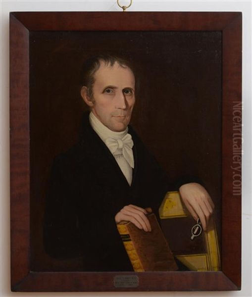 Portrait Of David R. Arnell, M.d. Oil Painting by Ammi Phillips