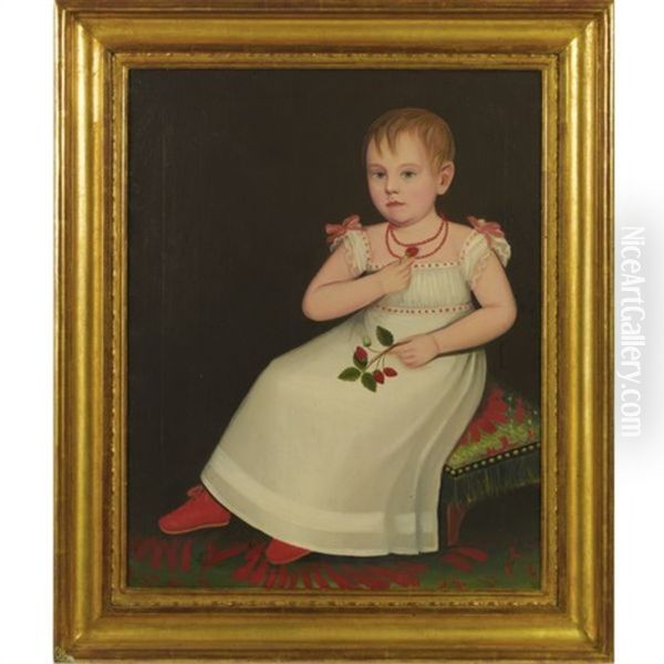 Portrait Of Mary Margaret Deuel Oil Painting by Ammi Phillips