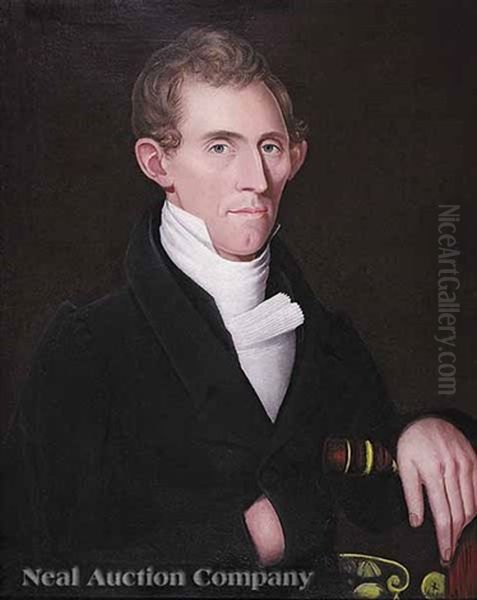 Portrait Of Samuel Deuel Oil Painting by Ammi Phillips