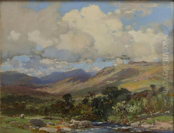 Glen Brerachan Oil Painting by Charles Gustav Louis Phillips