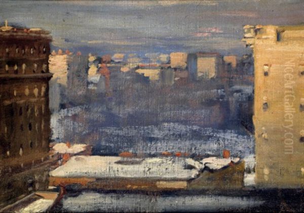 Vue De Central Park Oil Painting by John Campbell Phillips