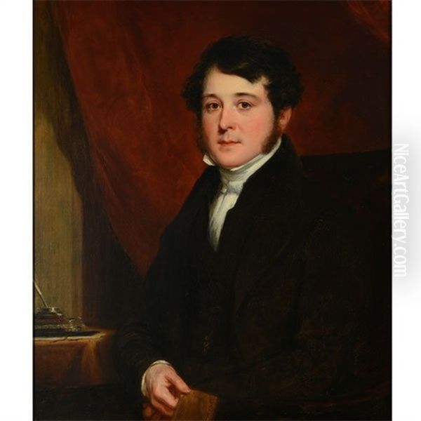 Portrait Of Gentleman Oil Painting by Thomas Phillips