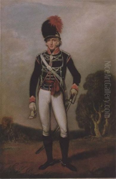 Portrait Of An Officer Of The 3rd Or King's Light Dragoons Oil Painting by Thomas Phillips