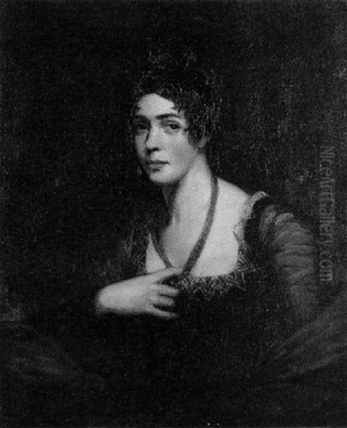 Portrait Of Mrs. Tierney, Nee Thorold Of Harmeston Hall, Yorkshire Oil Painting by Thomas Phillips