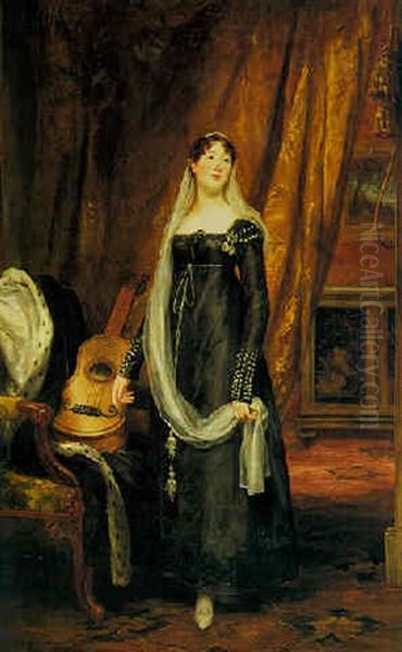 Portrait Of Elizabeth Cochrane-johnstone Aged 17 Oil Painting by Thomas Phillips