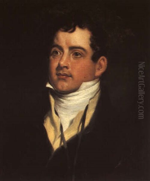 Portrait Of Thomas Moore (1779-1852) Oil Painting by Thomas Phillips