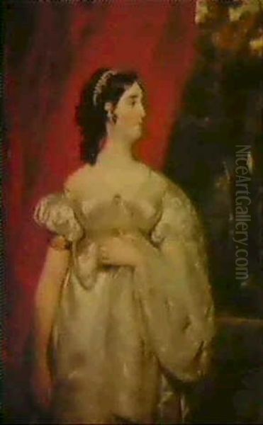 Portrait Of Mary Frances Purcell-fitzgerald Oil Painting by Thomas Phillips