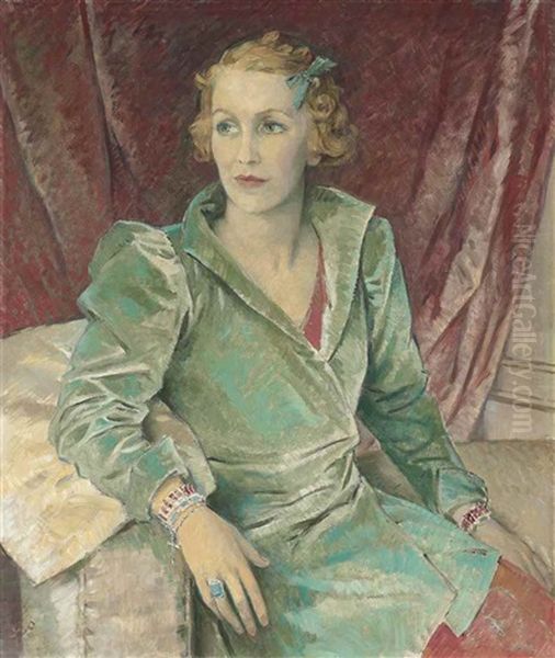 Portrait Of Lady Benthall Oil Painting by Glyn Warren Philpot