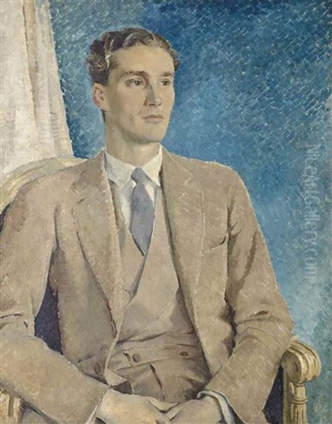 Portrait Of Patrick Buchan-hepburn, Lord Hailes Oil Painting by Glyn Warren Philpot