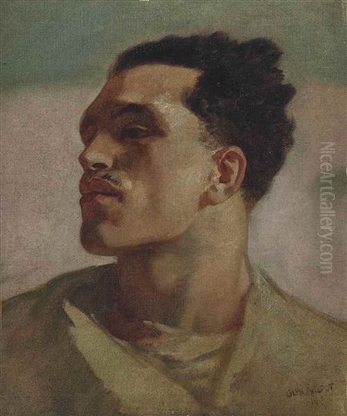 Head Of A Man Oil Painting by Glyn Warren Philpot