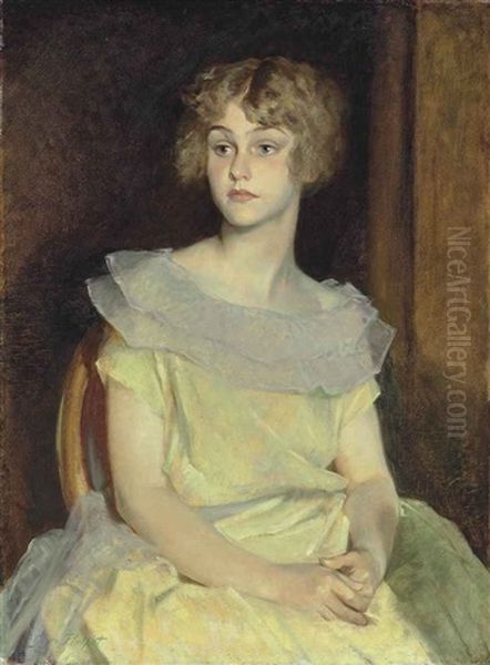 Portrait Of Ellen Borden Stevenson Oil Painting by Glyn Warren Philpot